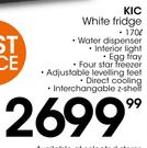 KIC 170Ltr White Fridge