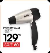 Everyday Value Hairdryer 1200W