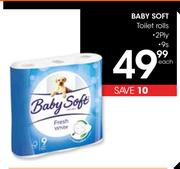 Baby Soft Toilet Rolls 2 Ply-9s Each