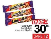 Cadbury Lunch Bar Man Size-3x62g