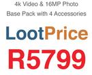 TomTom Bandit Action Camera 4K Video&16MP Photo Base Pack With 4 Accessories