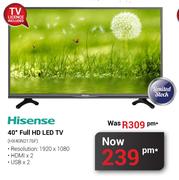 Hisense 40" Full HD LED TV HX40N2176F