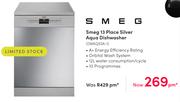 SMEG 13 Place Silver Aqua Dishwasher DW6QSSA-1