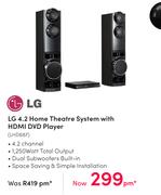 LG 4.2 Home Theatre System With HDMI DVD Player LHD687