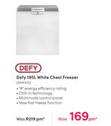 Defy 195L White Chest Freezer DMF470
