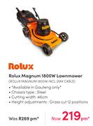 Rolux Magnum 1800W Lawnmower 