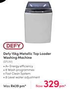 Defy 15Kg Metallic Top Loader Washing Machine DTL151