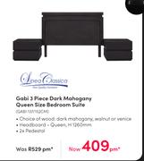 Linea Classica Gabi 3 Piece Dark Mahogany Queen Size Bedroom Suite GABI 137/152CM