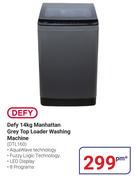 Defy 14Kg Manhattan Grey Top Loader Washing Machine DTL 160