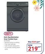 Defy 5Kg Manhattan Grey Tumble Dryer DTD230