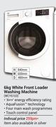 Defy 6kg White Front Loader Washing Machine WCY6103