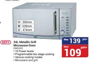 Defy 34Ltr Metallic Grill Microwave Oven DMO343
