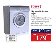 Defy 5kg Metallic Tumble Dryer DTD259