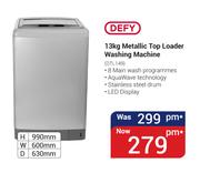 Defy 13kg Metallic Top Loader Washing Machine DTl149