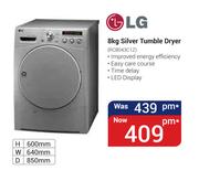 LG 8kg Silver Tumble Dryer RC8043C1Z