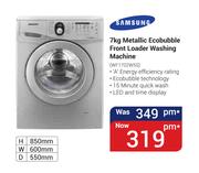 Samsung 7kg Metallic Ecobubble Front Loader Washing Machine WF1702W5S