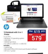 HP 15 Notebook With 3-In-1 Printer 15-ac100ni