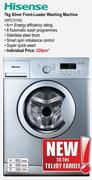 Hisense 7Kg Silver Front-Loader Washing Machine WFE7010S