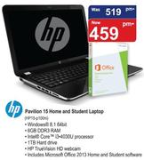 HP Pavilion 15 Home And Student Laptop HP15-p100nl