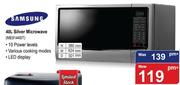 Samsung 40L Silver Microwave ME9144ST