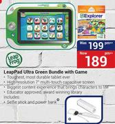 LeapFrog LeapPad Ultra Green Bundle With Game