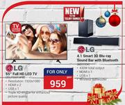 LG 55" Full HD LED TV 55LF560TAFB Plus 4.1 Smart 3D Blu-Ray Sound Bar With Bluetooth BB5530A
