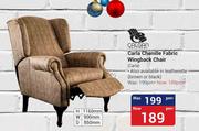 Calgan Carla Chenille Fabric Wingback Chair