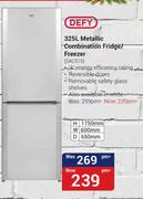 Defy 325L Metallic Combination Fridge/Freezer DAC515