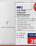 KIC 314L White Fridge With Water Dispenser KBF634WH WATER