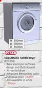 Defy 5kg Metallic Tumble Dryer DTD259