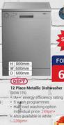 Defy 12 Place Metallic Dishwasher DDW176