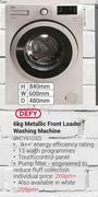 Defy 6kg Metallic Front Loader Washing Machine WCY61032
