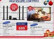 Samsung 5.1 3D Blu-Ray Home Theatre System HT-J5550 & Samsung 40" Full HD LED TV(40H5003)