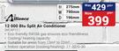 Alliance 12000 Btu Split Air Conditioner MCAP12
