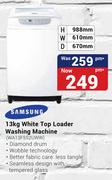 Samsung 13kg White Top Loader Washing Machine WA13F5S2UWW