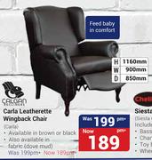 Calgan Carla Leatherette Wingback Chair