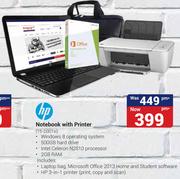 HP Notebook With Printer(15-D001 si)