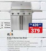 Alva Aruba 4 Burner Gas Braai
