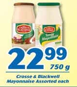 Crosse & Blackwell Mayonnaise-750g Each