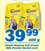 Nestle Nespray Full Cream Milk Powder Sachet-400g Each