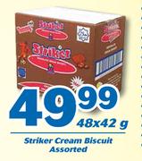 Striker Cream Biscuits-48x42g