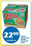 Zoom Flavoured Drinks-12x200ml Each