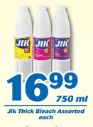 Jik Thick Bleach-750ml Each