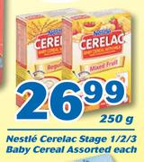 Nestle Cerelac Stage 1/2/3 Baby Cereal-250g Each