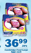 Cambridge Food Large Eggs-30's Pack Each