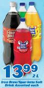 Iron Brew / Spar Letta Soft Drink Assorted-6x2Ltr 