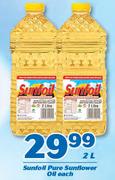 Sunfoil Pure Sunflower Oil-2Ltr Each