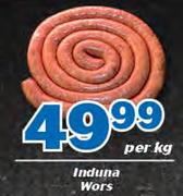 Induna Wors-Per kg