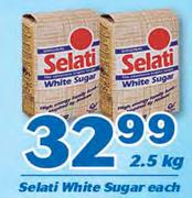 Selati White Sugar-2.5Kg Each