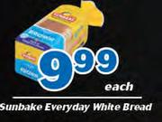 Sunbake Everyday White Bread-Each